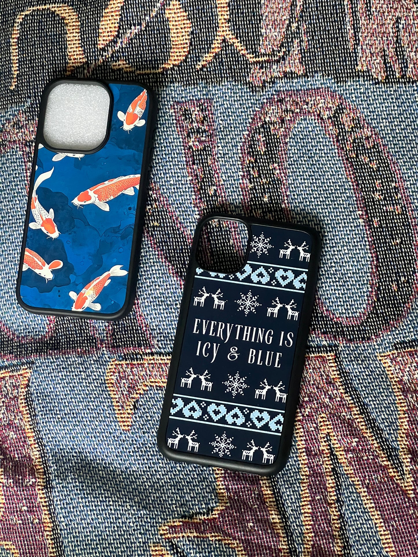 icy and blue phone case