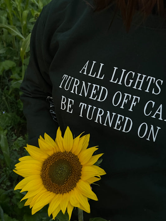 all lights turned off crewneck