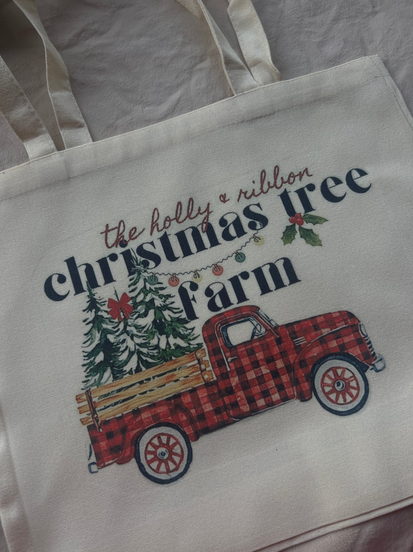 christmas tree totebag