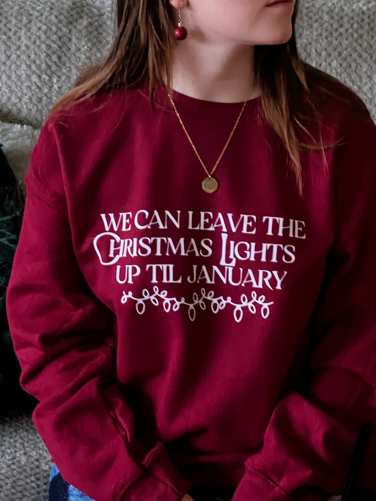 christmas lights crewneck