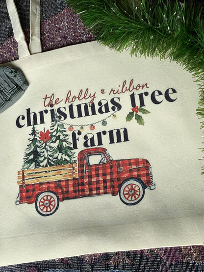 christmas tree totebag