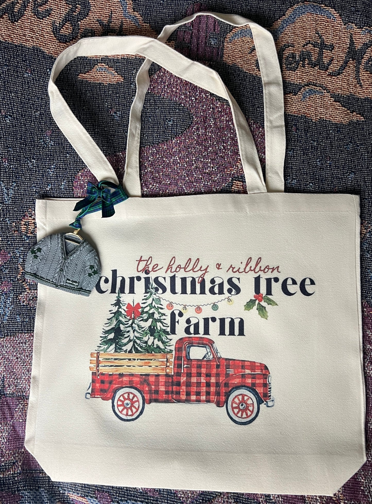 christmas tree totebag