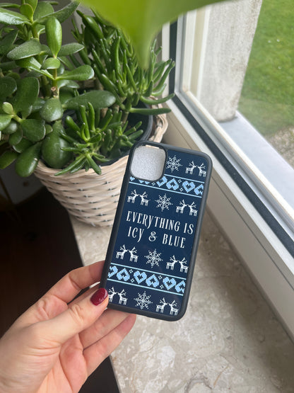 icy and blue  phone case