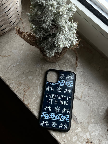 icy and blue  phone case