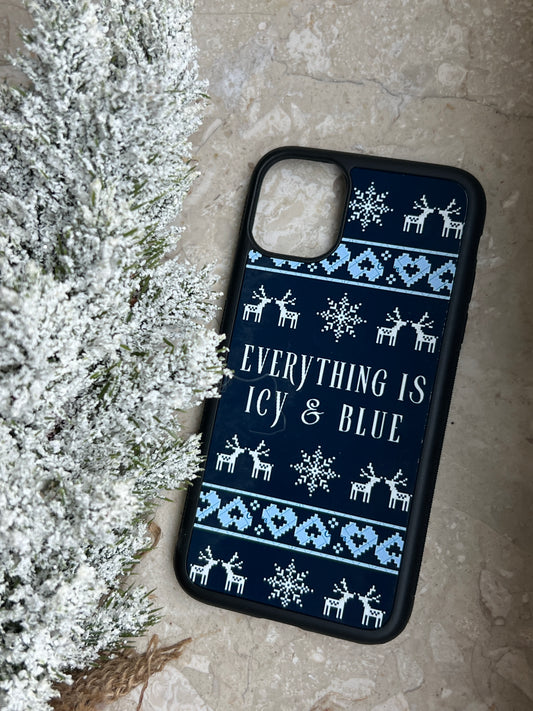 icy and blue  phone case