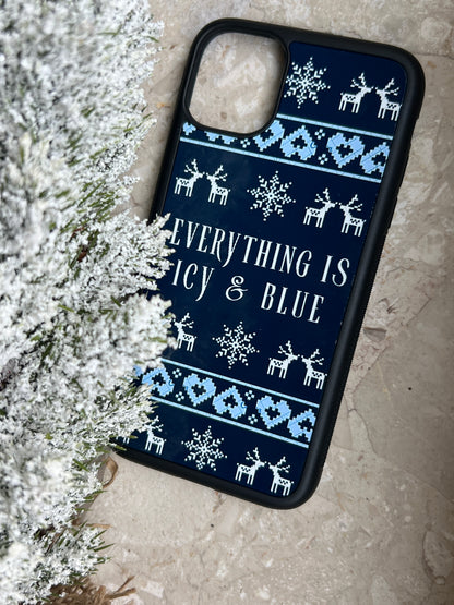 icy and blue  phone case