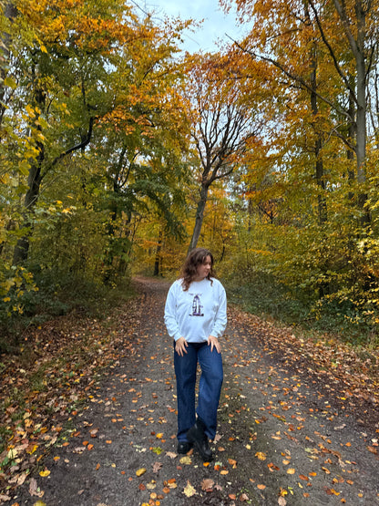 ferries wheels and lilacs sweater